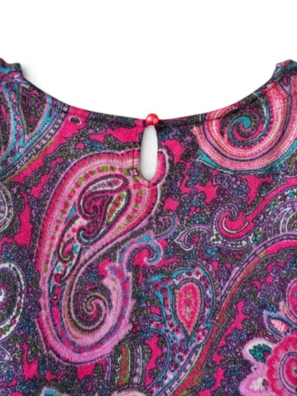 Talbots 100% Cashmere Paisley Floral Lightweight Sweater Size XL* - Picture 4 of 5